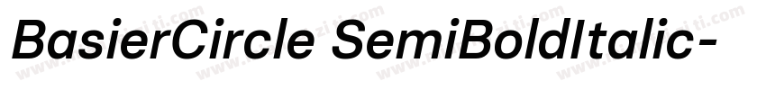 BasierCircle SemiBoldItalic字体转换
